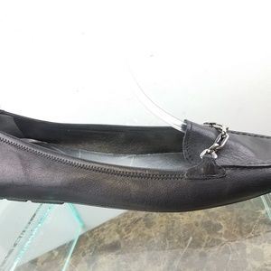 Prada Black Leather Italy Driving Shoes Flats 8
